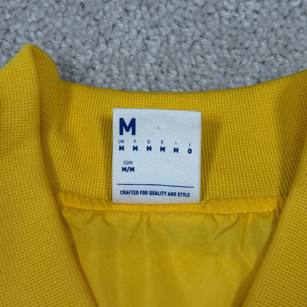 Reebok Classic Mens Yellow Black Colorblock Vector Track Jacket EC4624 Size M